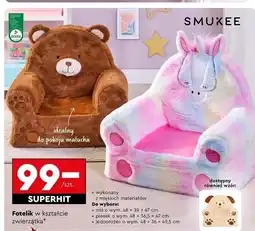 Biedronka Fotelik dziecięcy jednorożec 48 x 36 49.5 cm Smukee oferta