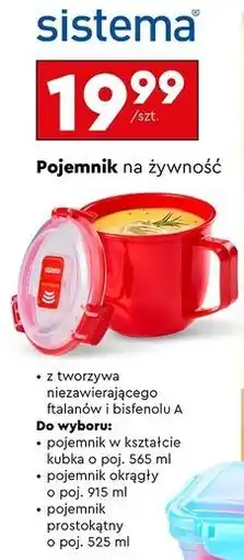 Biedronka Pojemnik prostokąt 525 ml Sistema oferta
