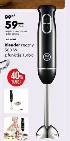 Biedronka Blender ręczny 300w z funkcją turbo Mg Home oferta
