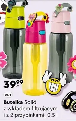 Biedronka Butelka filtrująca solid 500 ml + 2 przypinki Dafi oferta