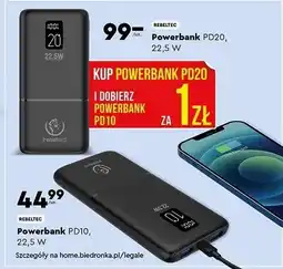 Biedronka Powerbank pd10 Rebeltec oferta
