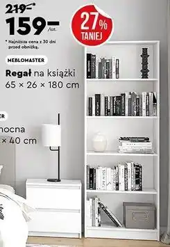 Biedronka Regał na książki 65 x 26 180 cm Meblomaster oferta
