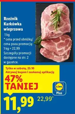 Lidl Rzeźnik karkówka wieprzowa Lidl oferta
