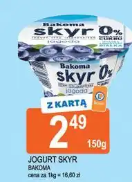 E.Leclerc Jogurt jagodowy 0% Bakoma Skyr oferta