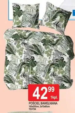 E.Leclerc Komplet pościeli bawełnianej 160 x 200 + 2 70 80 cm Textim oferta