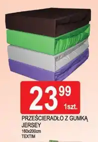 E.Leclerc Prześcieradło jersey z gumką wym.160 x 200 cm Textim oferta