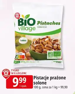 E.Leclerc Pistacje prażone Wiodąca Marka Bio Village oferta