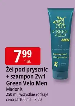 E.Leclerc Żel pod prysznic + szampon 2w1 dębowy mech i bergamotka Green Velo Men oferta