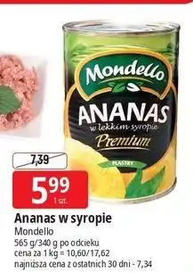 E.Leclerc Ananasy w lekkim syropie plastry Mondello oferta