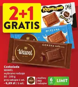 Intermarche Czekolada wybrane rodzaje Wawel oferta