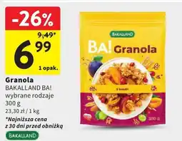 Intermarche Granola BAKALLAND BA! wybrane rodzaje oferta