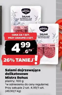 Netto Salami dojrzewające delikatesowe Mistrz Rohus plastry oferta
