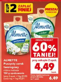 Kaufland Puszysty serek twarogowy różne rodzaje ALMETT oferta