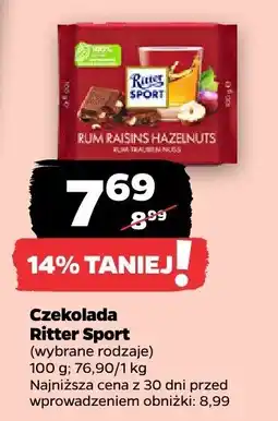 Netto Czekolada Ritter Sport wybrane rodzaje oferta