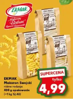 Kaufland Makaron Swojski różne rodzaje 480g Ekmak oferta