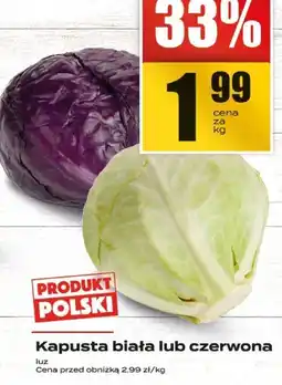 Supeco Kapusta biała lub czerwona Supeco oferta