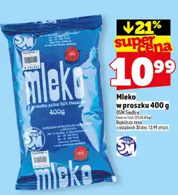 Topaz Mleko w proszku pełne 26% tłuszczu OSM Siedlce 400g oferta