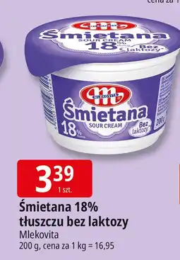 E.Leclerc Śmietana 18% tłuszczu bez laktozy Mlekovita oferta
