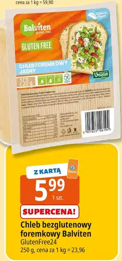 E.Leclerc Chleb bezglutenowy foremkowy Balviten GlutenFree24 oferta