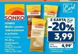 Kaufland Wafle ryżowo-kukurydziane karmelowe Sonko oferta
