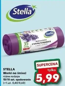 Kaufland Worki na śmieci z taśmą ściągającą lawendowe 60 l Stella Pack oferta