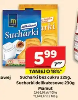 Delfin Sucharki bez cukru / Sucharki delikatesowe Mamut oferta
