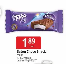 E.Leclerc Baton w mlecznej czekoladzie Milka Choco Snack oferta