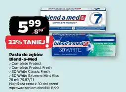 Netto Pasta do zębów mint kiss Blend-A-Med 3D White oferta