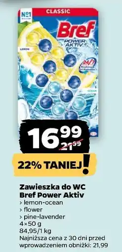 Netto Kostka do wc 4 function lavender Bref Power Aktiv oferta