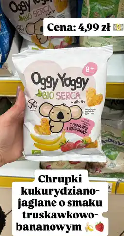 Dino Chrupki kukurydziano-jaglane BIO Serca o smaku truskawkowo-bananowym OggyYoggy oferta
