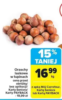 Carrefour Market Orzechy laskowe w łupinach Carrefour Market oferta