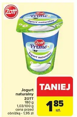 Carrefour Market Jogurt naturalny ZOTT PRIMO oferta
