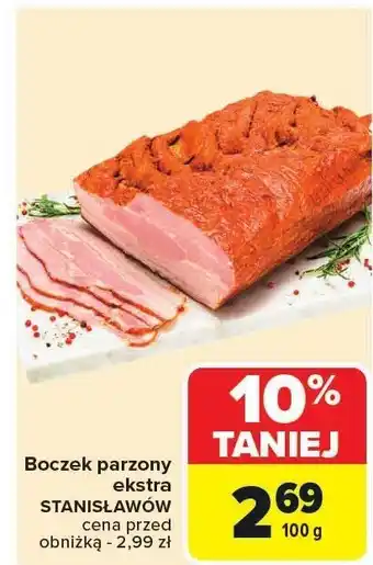 Carrefour Market Boczek parzony ekstra STANISŁAWÓW oferta