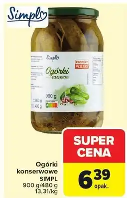 Carrefour Market Ogórki konserwowe Simpl oferta