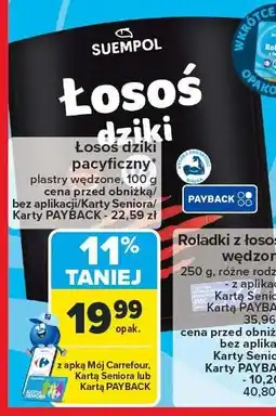 Carrefour Łosoś dziki SUEMPOL plastry wędzone oferta