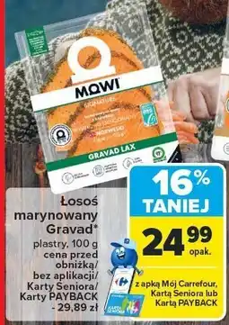 Carrefour Łosoś marynowany MOWI Gravad plastry oferta