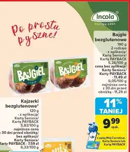 Carrefour Bajgle bezglutenowe BAJGIEL INCOLA 190 g oferta