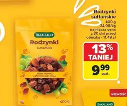 Carrefour Rodzynki sułtańskie BAKALLAND 400 g oferta