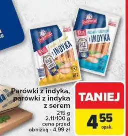 Carrefour Parówki z indyką, parowki z indyka z serem INDYKPOL 215g oferta