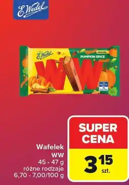Carrefour Market Wafelek WW 45 - 47 g różne rodzaje E.Wedel oferta