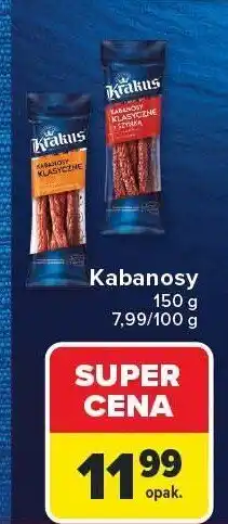 Carrefour Kabanosy KRAKUS 150g oferta