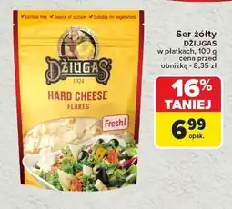 Carrefour Ser żółty DZIUGAS w płatkach 100 g oferta