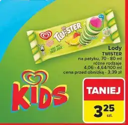 Carrefour Lody Twister na patyku Algida oferta