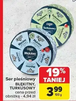 Carrefour Ser pleśniowy BŁĘKITNY TURKUSOWY Carrefour oferta