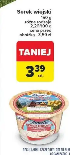 Carrefour Serek wiejski Almette różne rodzaje 150 g oferta