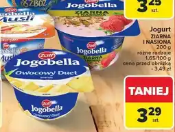 Carrefour Jogurt ziarna i nasiona Zott Jogobella różne rodzaje oferta