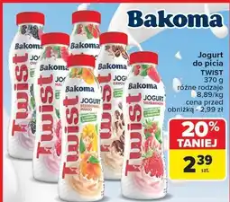 Carrefour Jogurt do picia Bakoma Twist różne rodzaje oferta