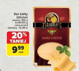 Carrefour Ser żółty DZIUGAS plastry 150 g oferta