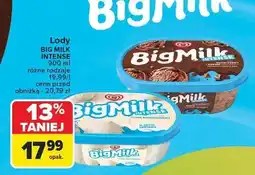 Carrefour Lody Big Milk Intense różne rodzaje oferta