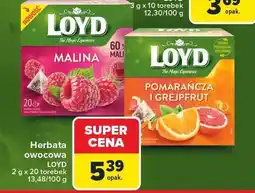 Carrefour Herbata owocowa Loyd Malina, Pomarańcza i grejpfrut oferta